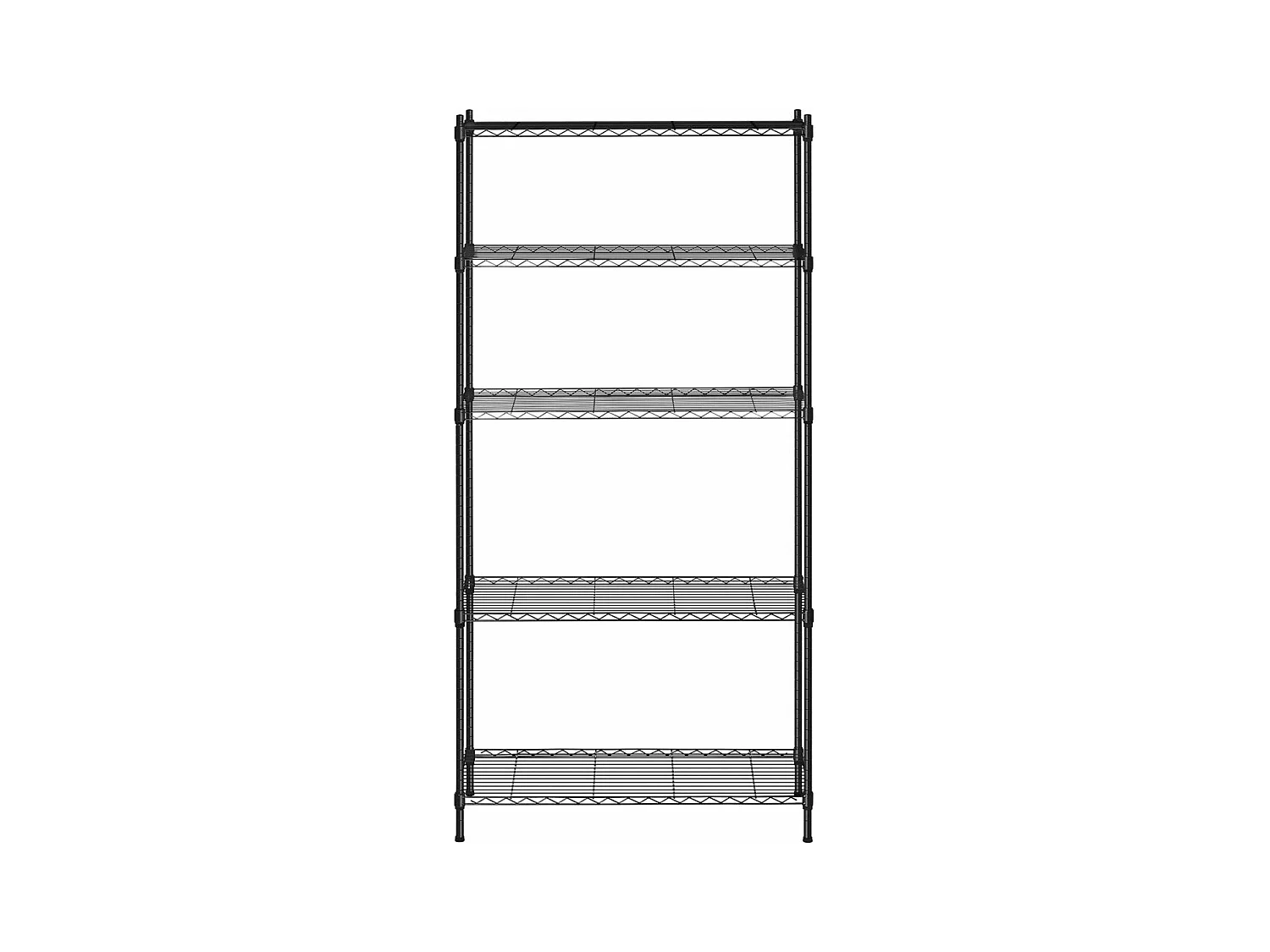 Scaffalatura professionale in metallo nero 35 x 90 x 180 cm 150 kg 14_0001538