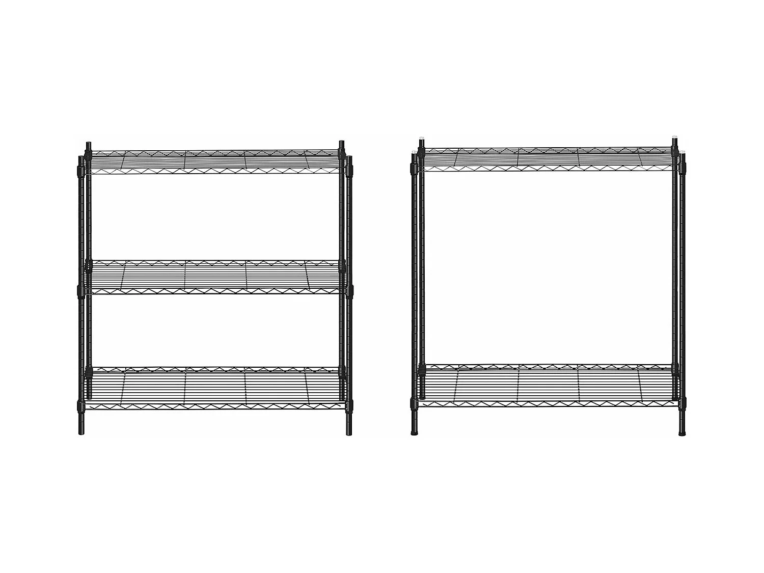 Scaffalatura professionale in metallo nero 35 x 90 x 180 cm 150 kg 14_0001538