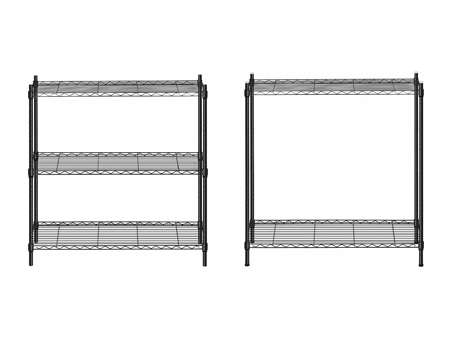 Étagère métallique professionnelle noire métal argentée 90 x 35 x 182 cm 14_0001538
