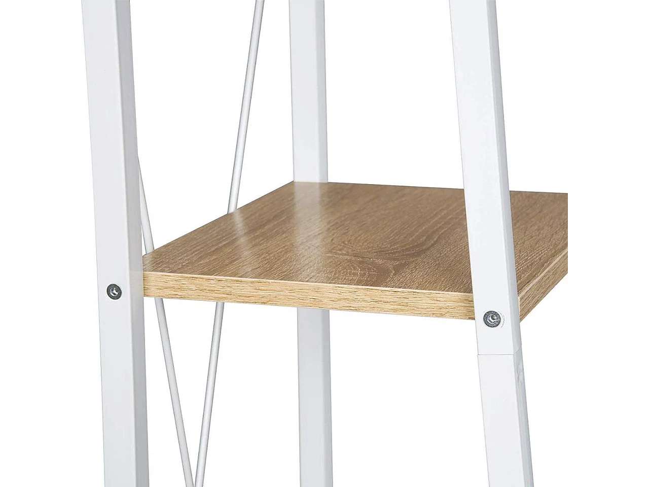 Étagère sur pied en métal blanche 34 x 35 x 148 cm 19_0000586