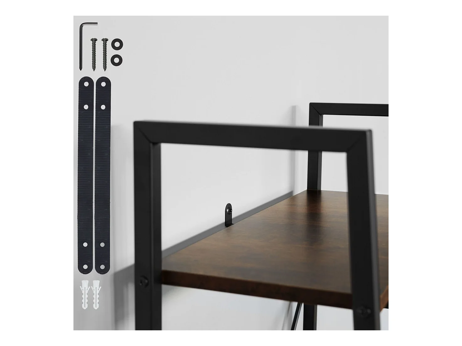 Grande estante industrial/vintage 4 níveis 139 cm marrom 08_0000280