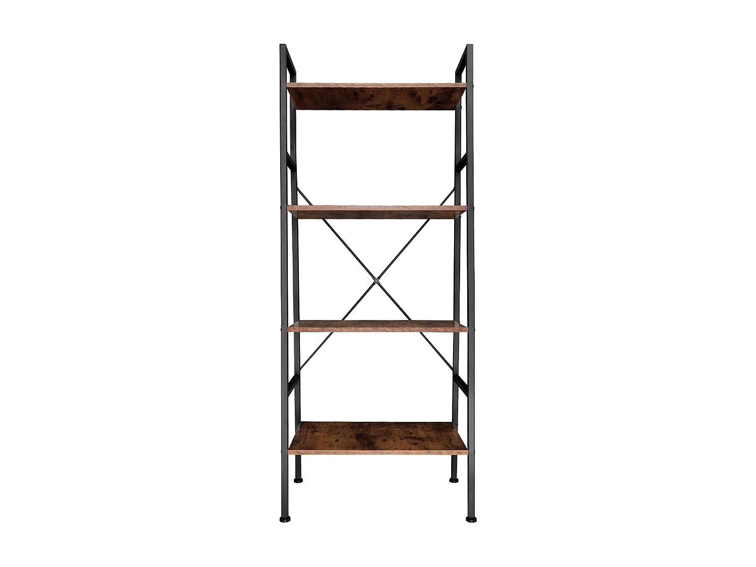 Libreria grande stile industriale/vintage 4 livelli 139 cm marrone 08_0000280