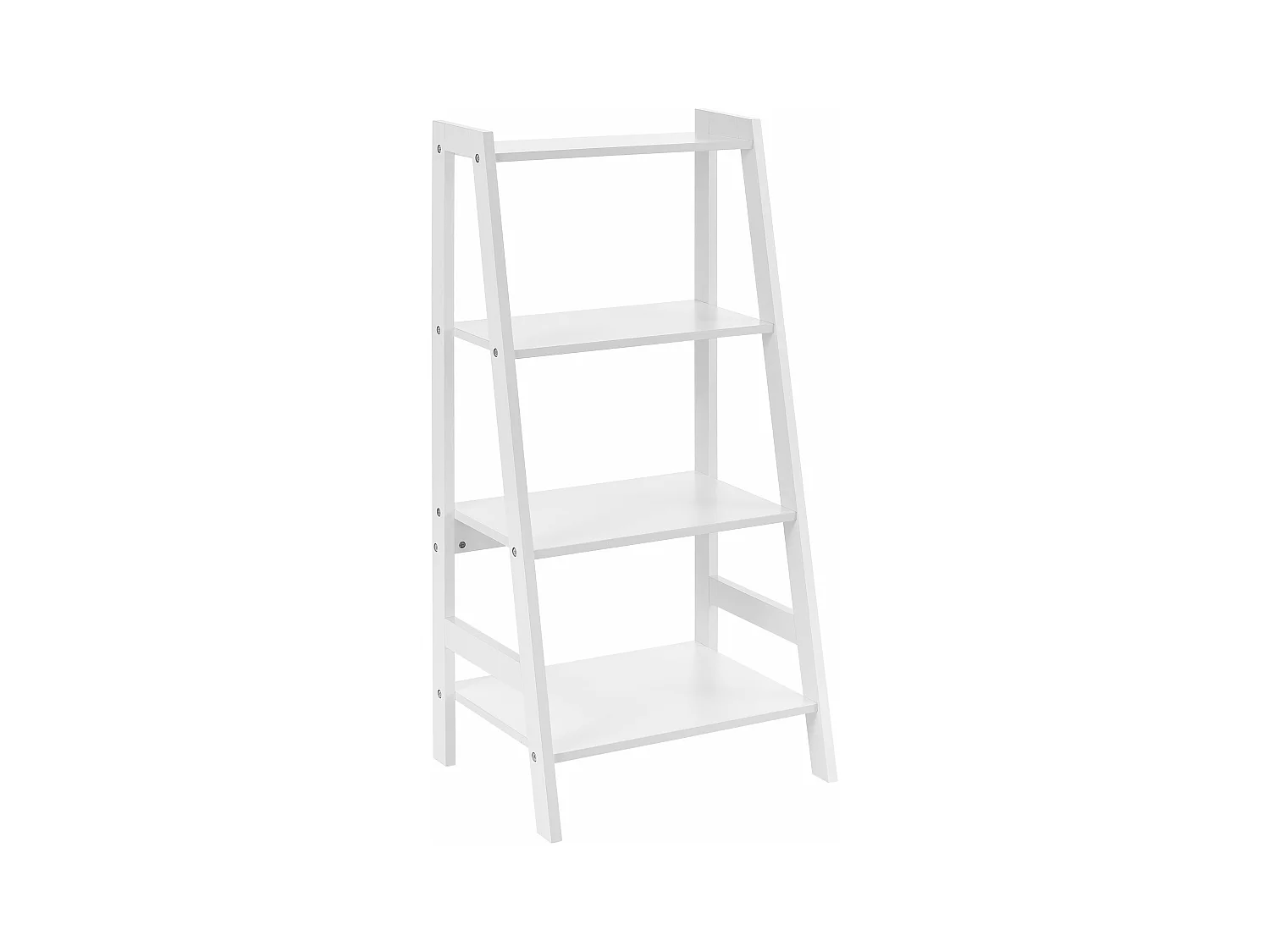 Prateleira de escada para móvel de banheiro formato de escada com 4 níveis MDF lacado 90 x 43 x 32 cm branco 03_0005175
