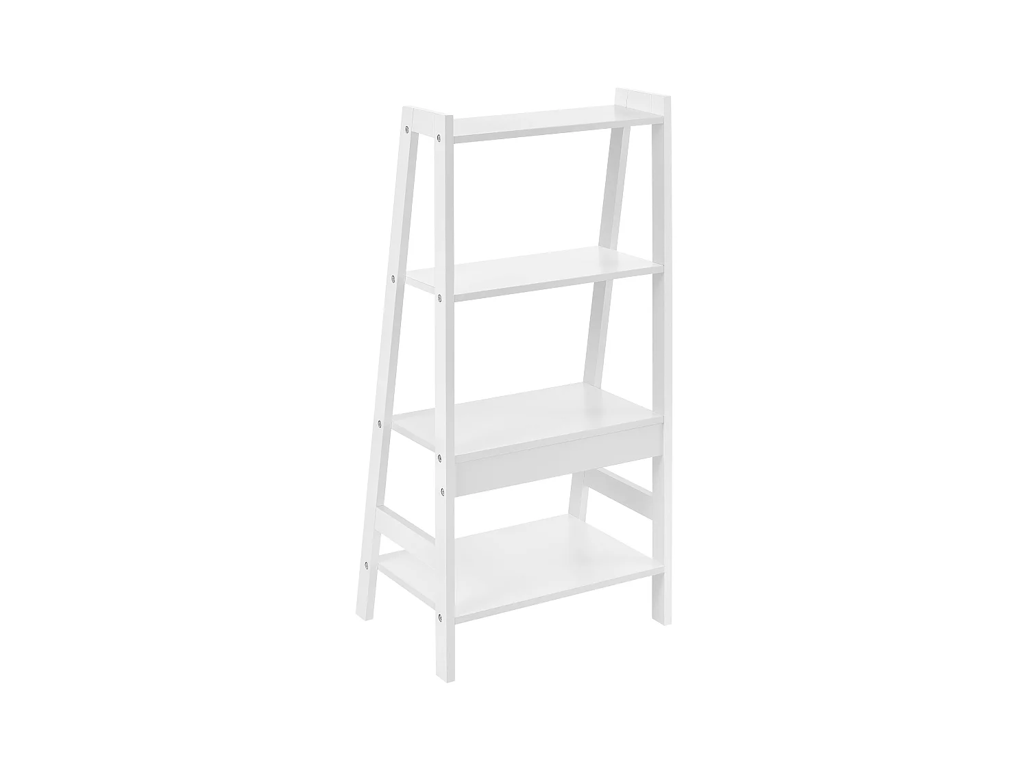 Prateleira de escada para móvel de banheiro formato de escada com 4 níveis MDF lacado 90 x 43 x 32 cm branco 03_0005175
