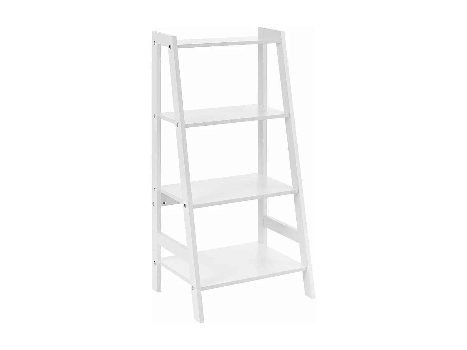 Prateleira de escada para móvel de banheiro formato de escada com 4 níveis MDF lacado 90 x 43 x 32 cm branco 03_0005175