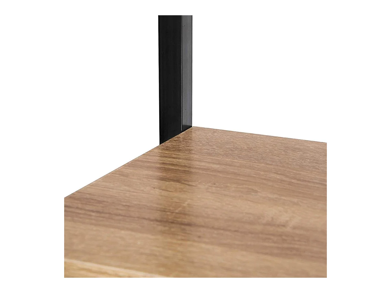Estantería con estante de metal y madera de roble negro claro 19_0000381