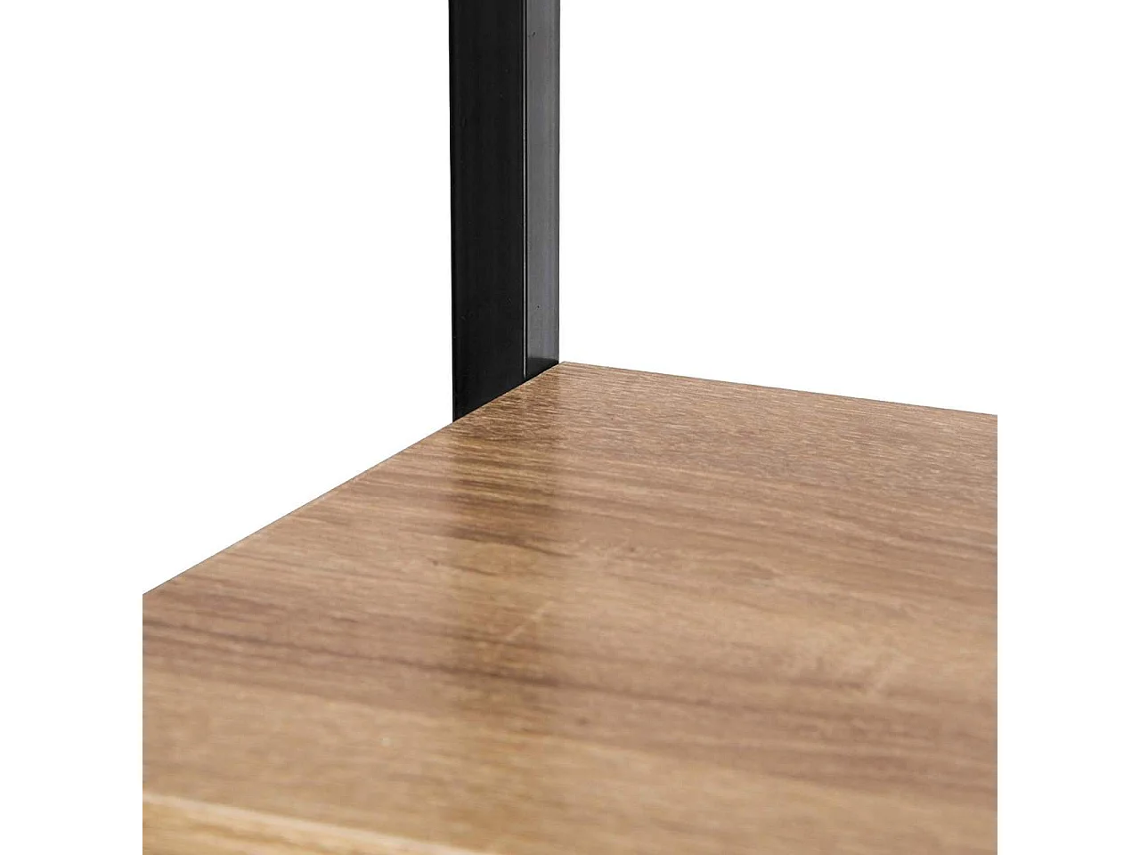 Scaffale stand con ripiano in metallo e legno rovere nero chiaro 19_0000381