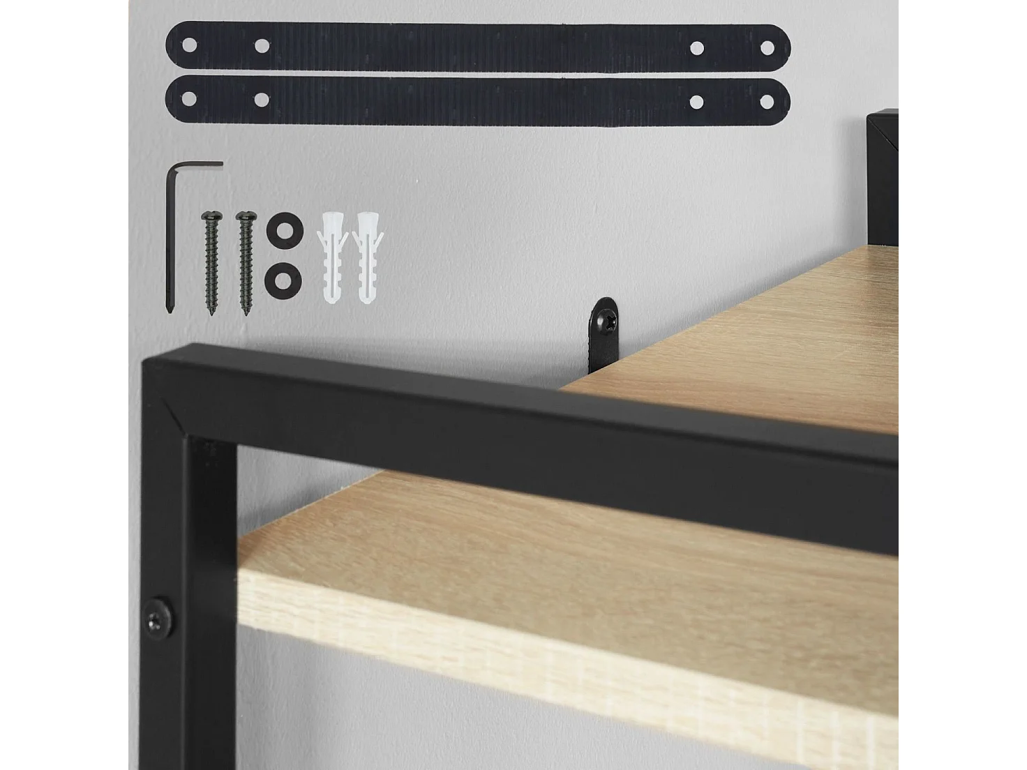 Grande étagère bibliothèque au beige 47.5 x 34.5 x 151.5 cm 08_0000277