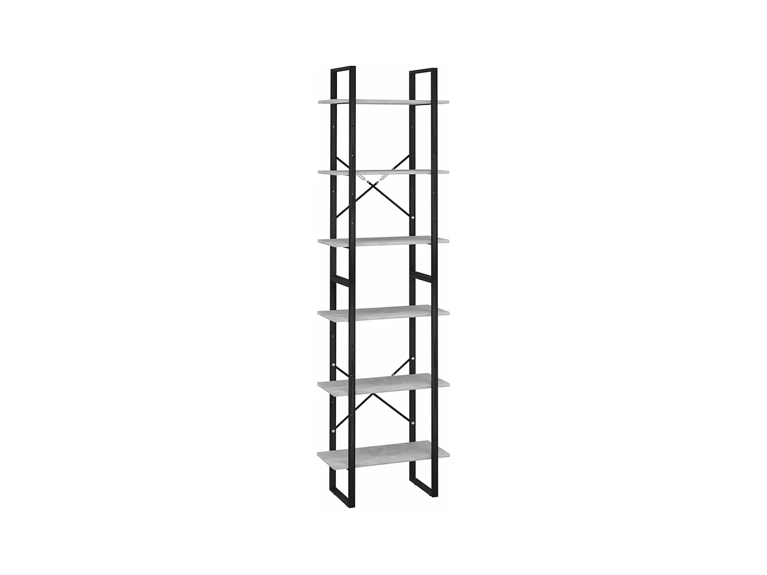 Prateleira de armazenamento 60 x 30 x 210 cm aglomerado cinza 02_0000632