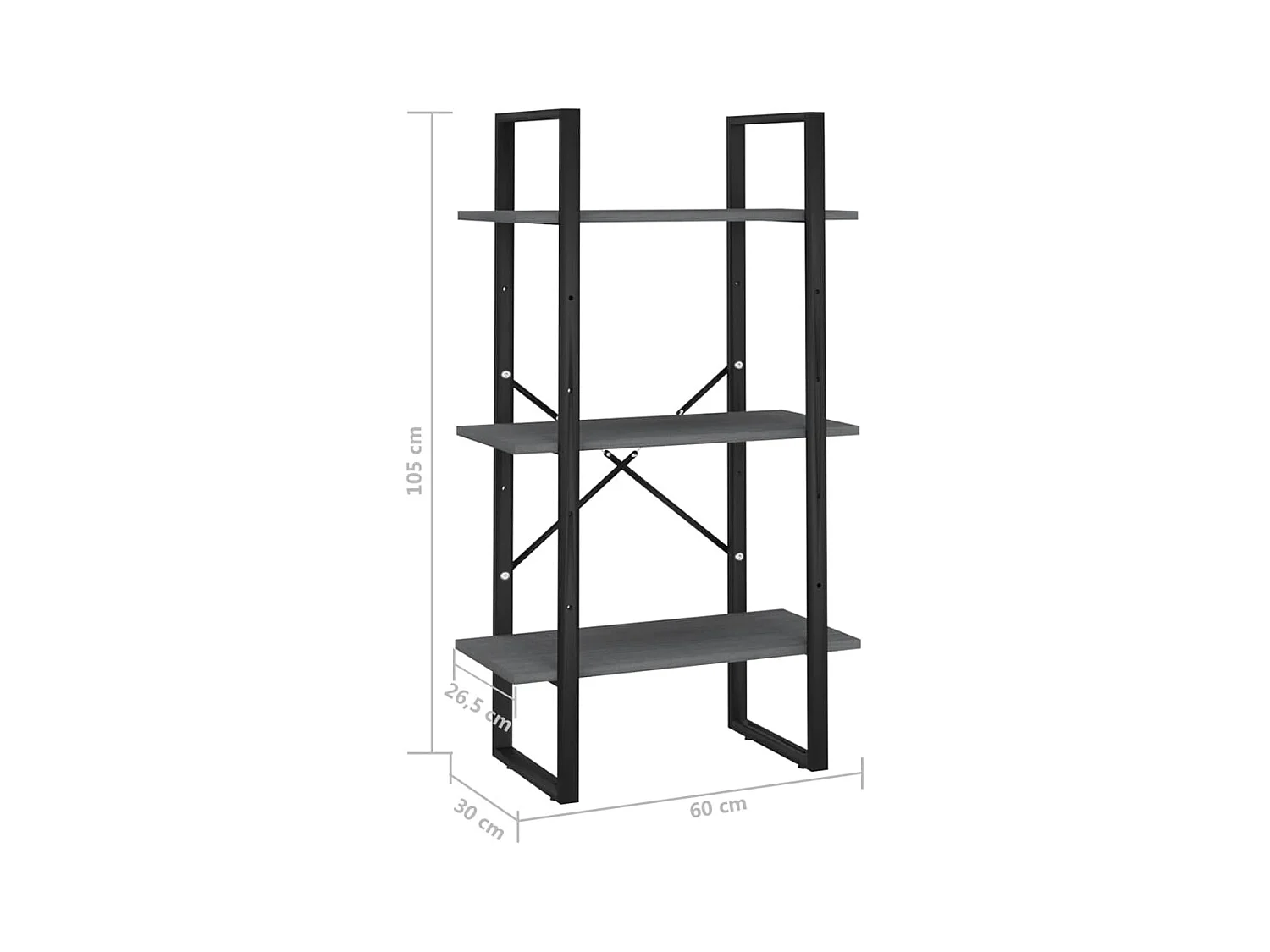 Étagère de rangement 60 bois marron 60 x 30 x 105 cm 02_0000630