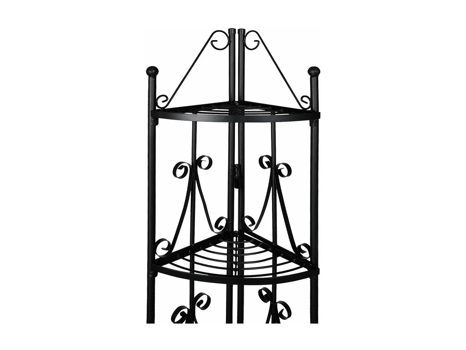 Etagère d'angle 5 niveaux noire 36 x 36 x 160 cm 2702003