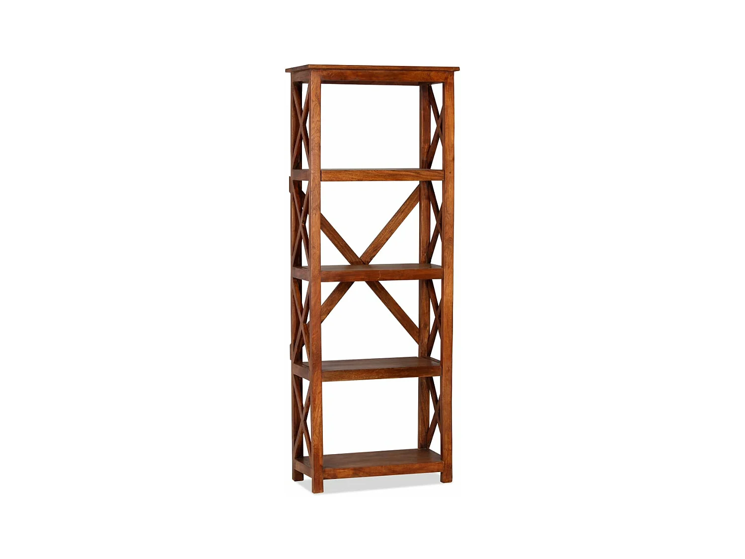 Mueble estantería mueble de diseño librería madera maciza de acacia 160 cm 2702033/2