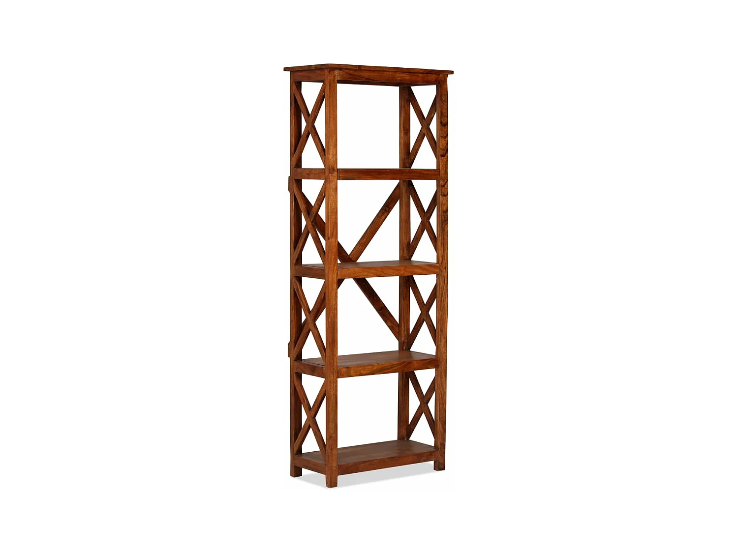 Mueble estantería mueble de diseño librería madera maciza de acacia 160 cm 2702033/2