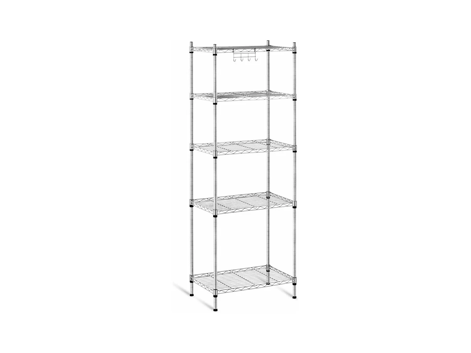 Estante profesional de 5 estantes 35 x 55 x 150 cm - 150 kg gris metalizado 14_0001535