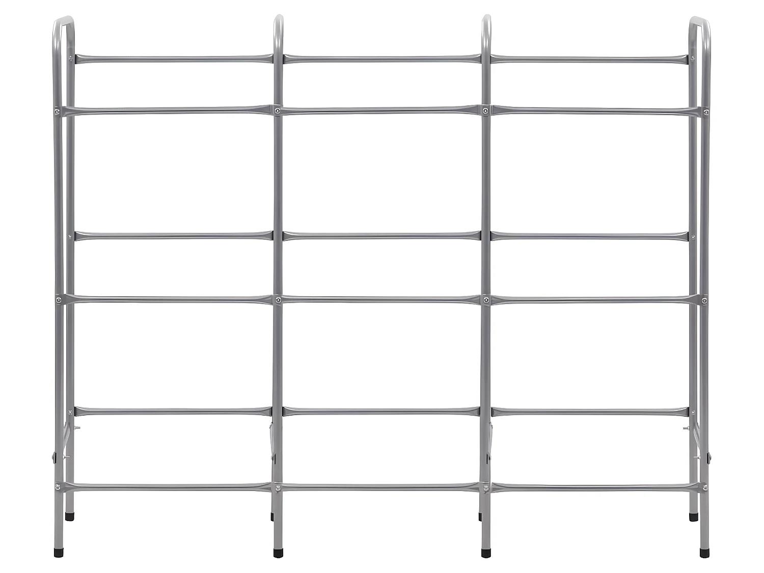 Prateleira de armazenamento para 9 caixas 145 x 33 x 116 cm aço prateado 02_0000644