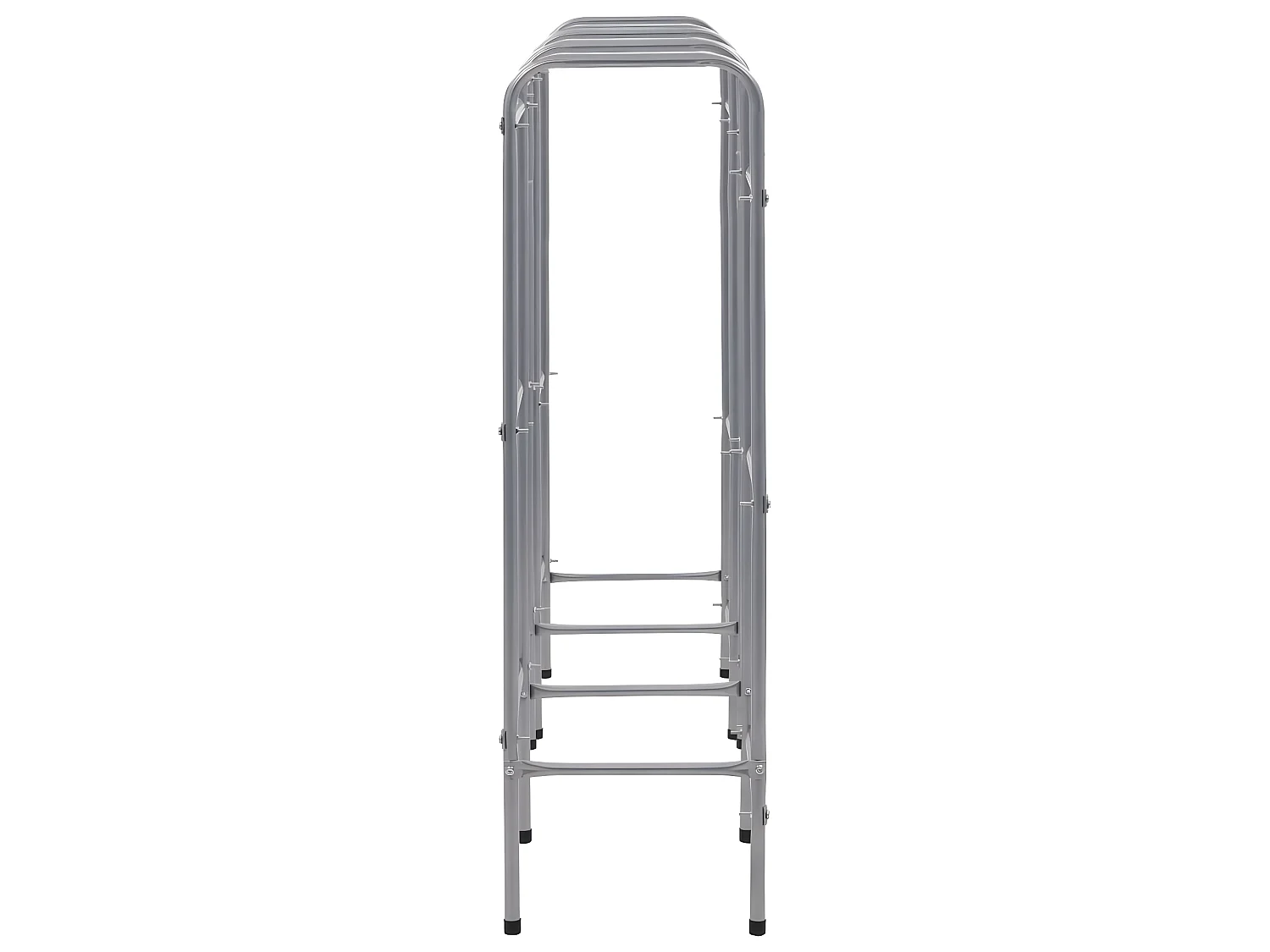 Prateleira de armazenamento para 9 caixas 145 x 33 x 116 cm aço prateado 02_0000644