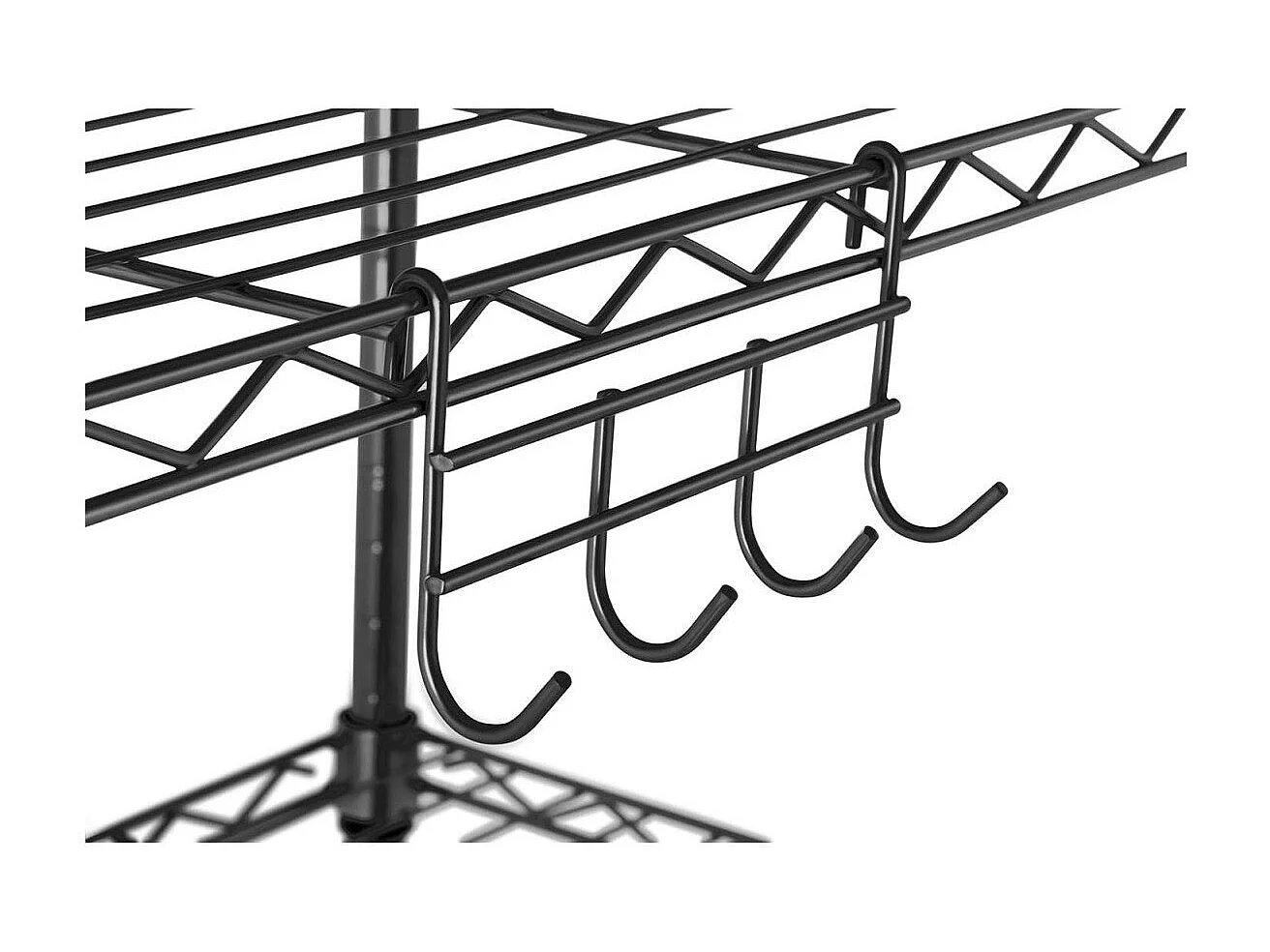 Scaffale professionale da garage in metallo 55 x 45 x 150 cm 150 kg nero 14_0001539