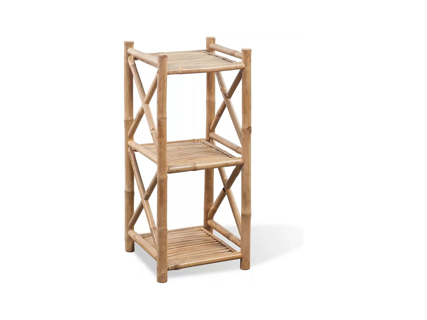 Mueble de diseño con estantería con 3 niveles de bambú 2702010/2