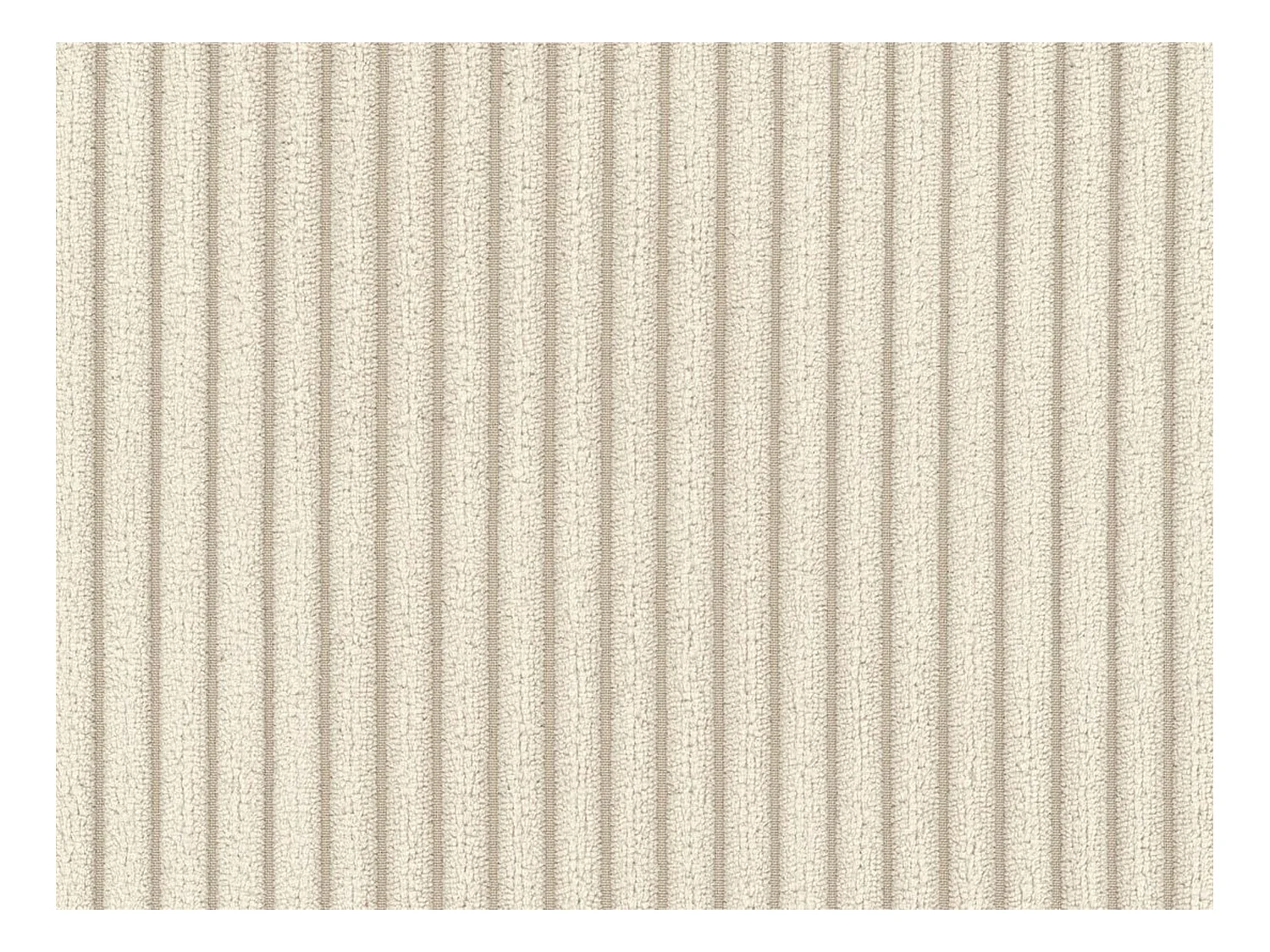 Sofa 4-Sitzer mit Matratze - Cord - Cremefarben - Liegefläche 160 cm - Matratze 13 cm mit Memory Schaum - AMELIA