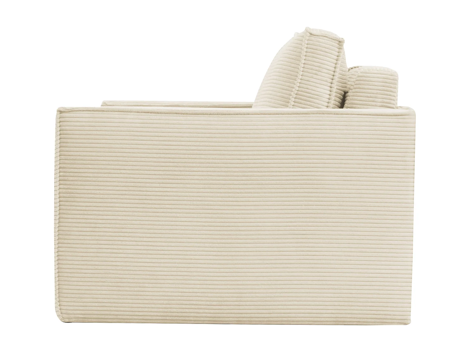 4-personers sovesofa i beige fløjl 160 cm soveplads 13 cm madras med memory foam AMELIA