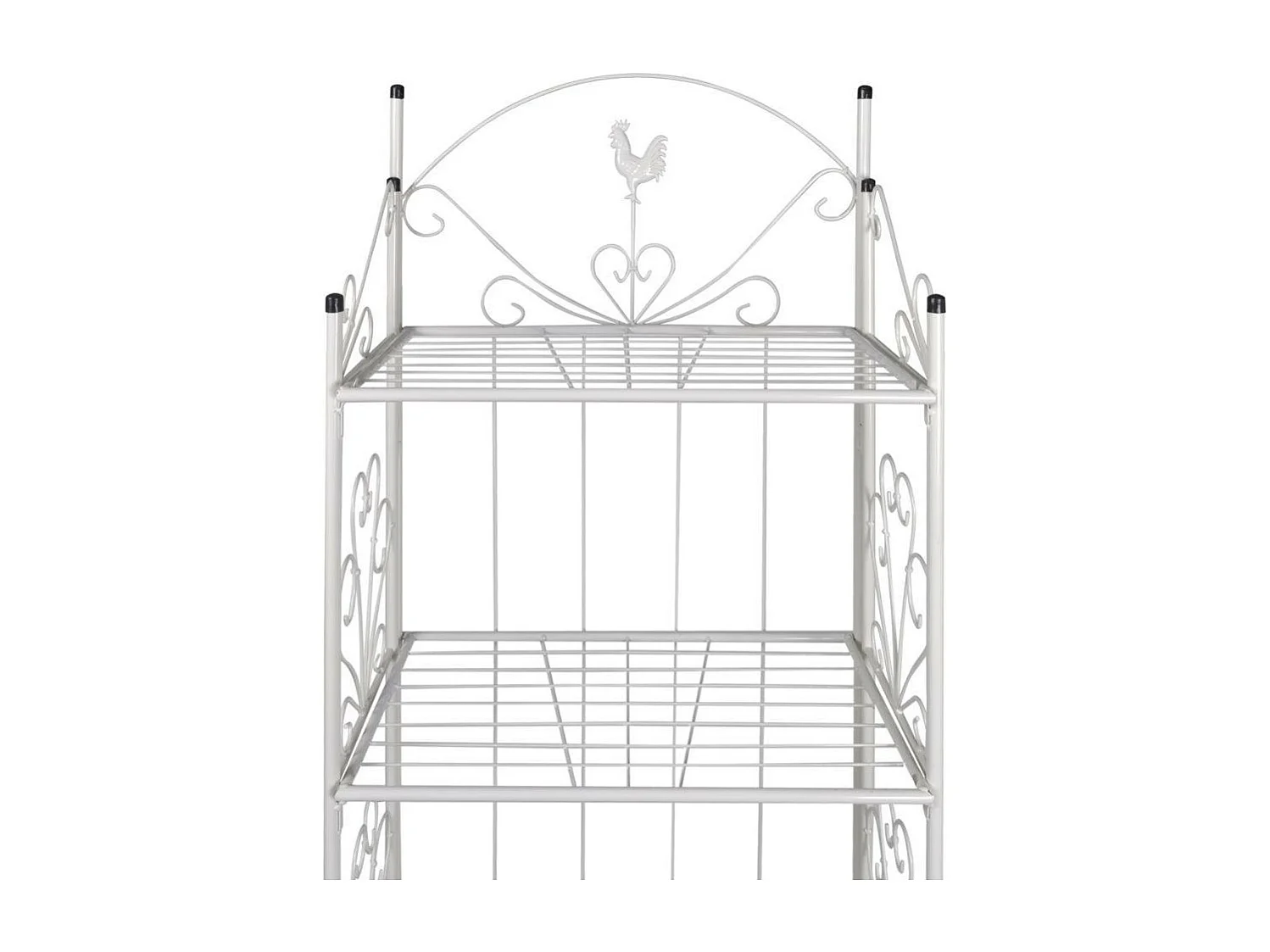 Estante de acero blanco de 4 niveles interior o exterior para plantas de flores 2702002