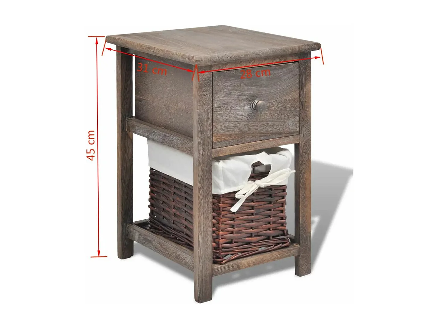 Comodino comodino cassettiera mobili camera da letto in legno marrone 1402083