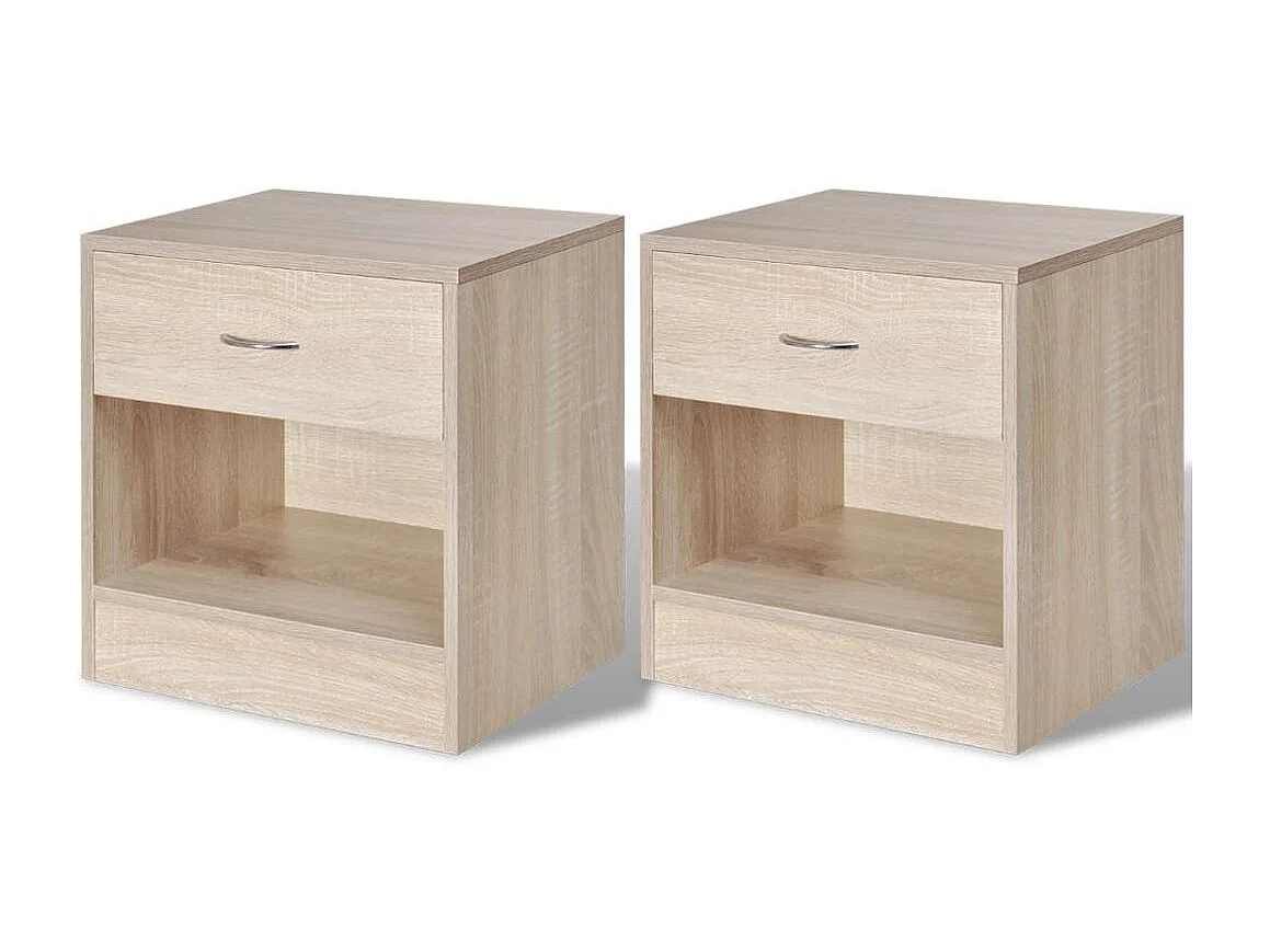 Table de nuit chevet beige 36.5 x 30.5 x 38 cm 1402135