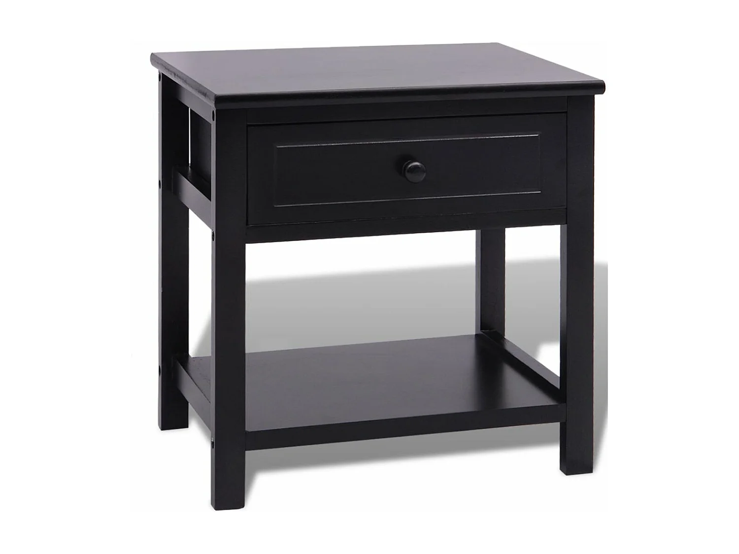 Mesita de noche, cómoda, armario, muebles de dormitorio, madera negra, 1402151