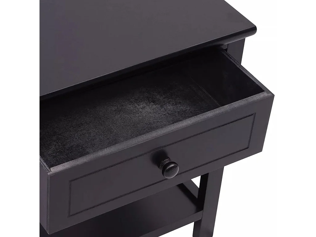 Mesita de noche, cómoda, armario, muebles de dormitorio, madera negra, 1402151