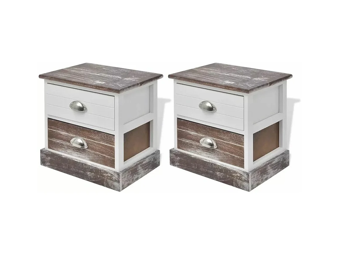 Table de nuit chevet blanche 38 x 28 x 38 cm 1402142