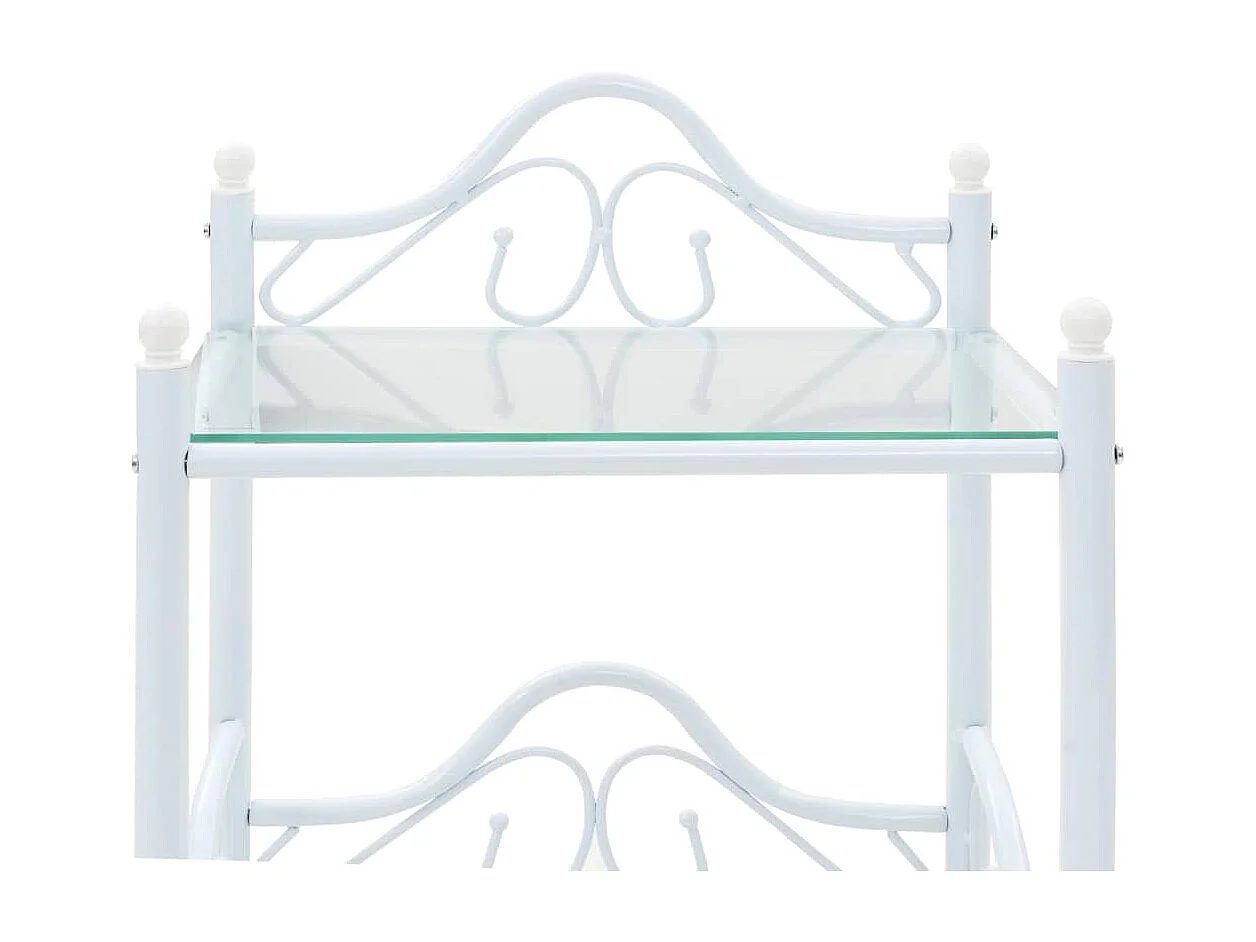 Table de nuit chevet blanche 45 x 30.5 x 60 cm 1402031