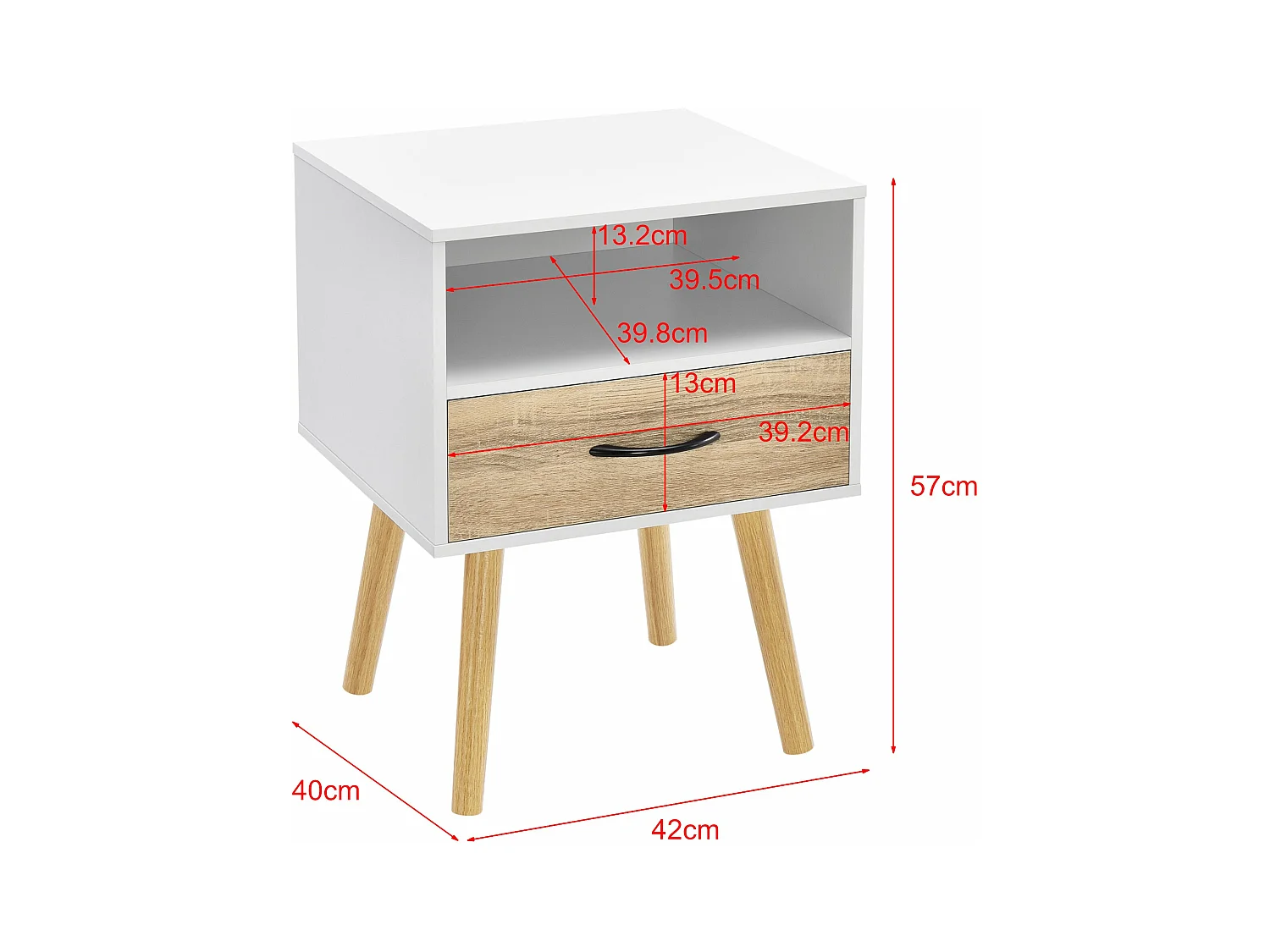 Table de chevet de blanche 42 x 40 x 57 cm 03_0006228