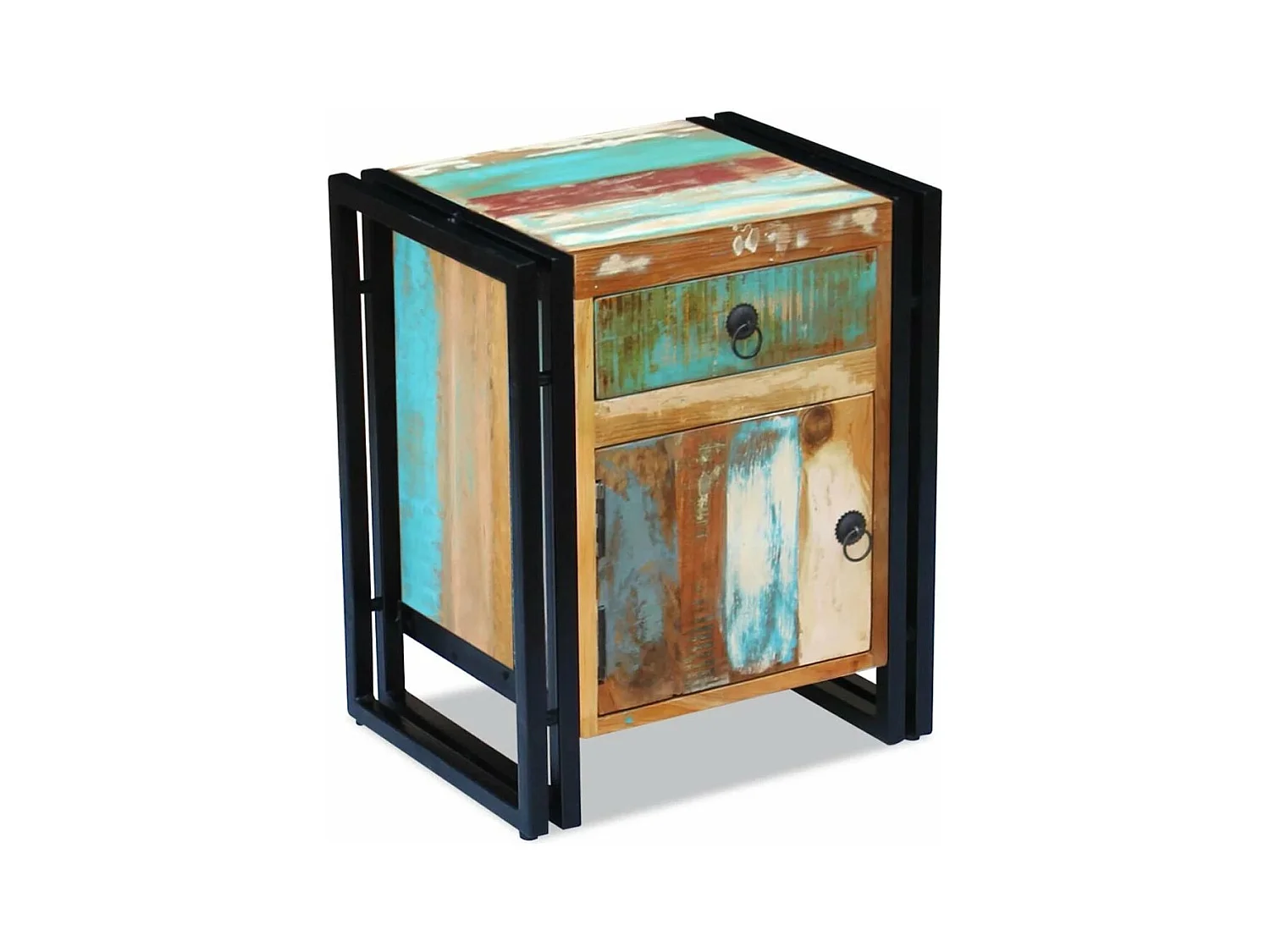 Table de nuit chevet bois marron 43 x 33 x 51 cm 1402010