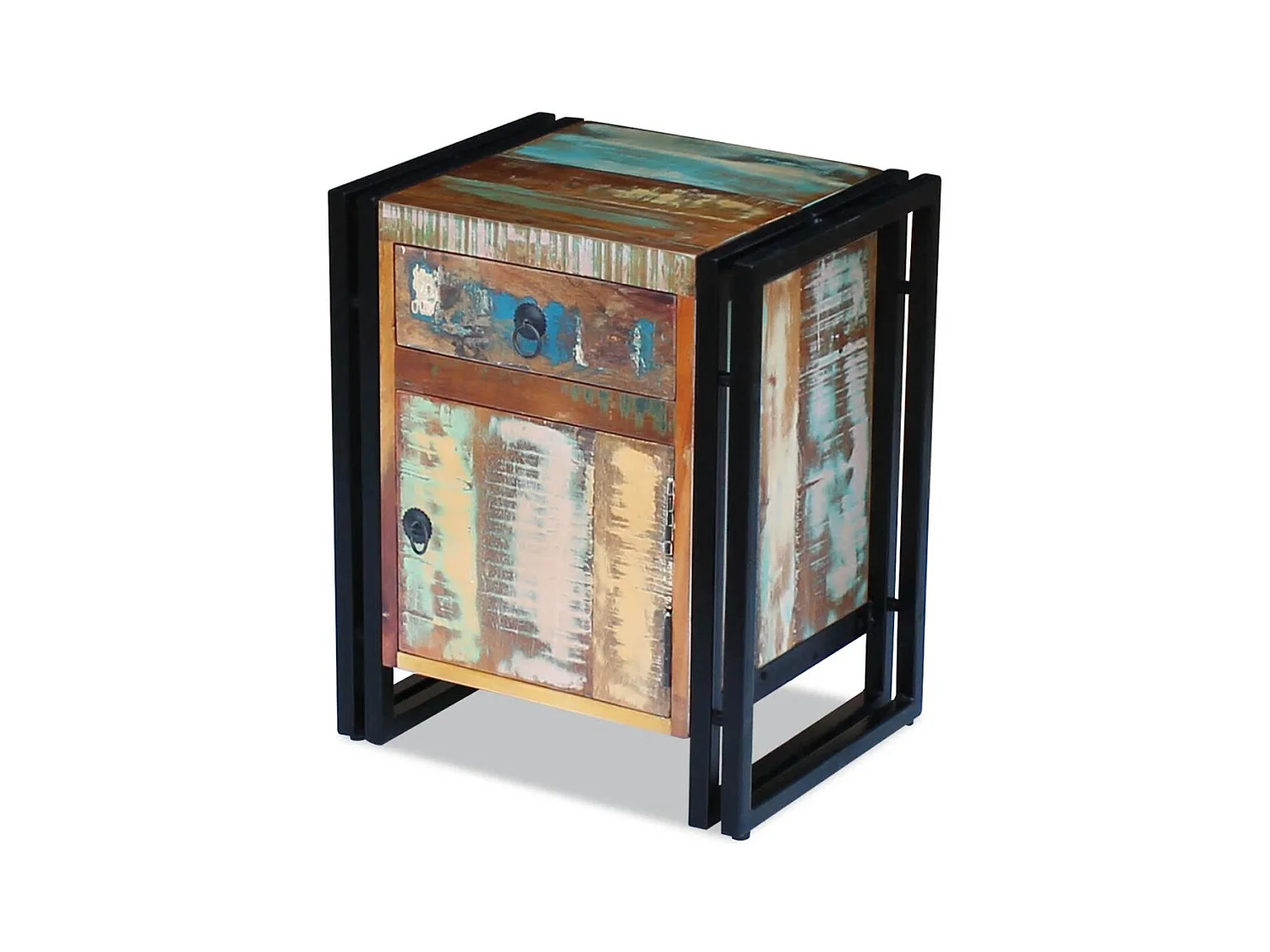 Table de nuit chevet bois marron 43 x 33 x 51 cm 1402010