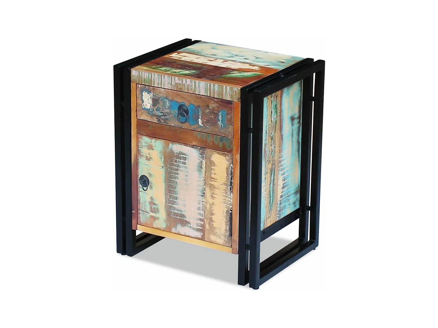 Table de nuit chevet bois marron 43 x 33 x 51 cm 1402010