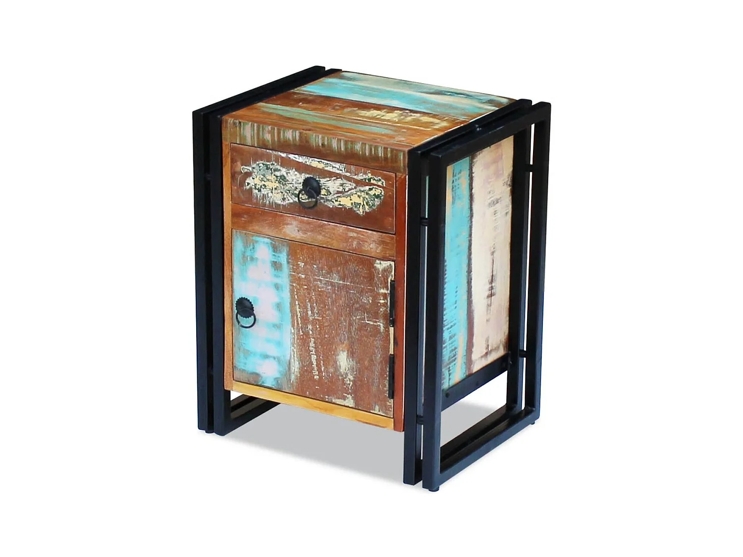 Table de nuit chevet bois marron 43 x 33 x 51 cm 1402010