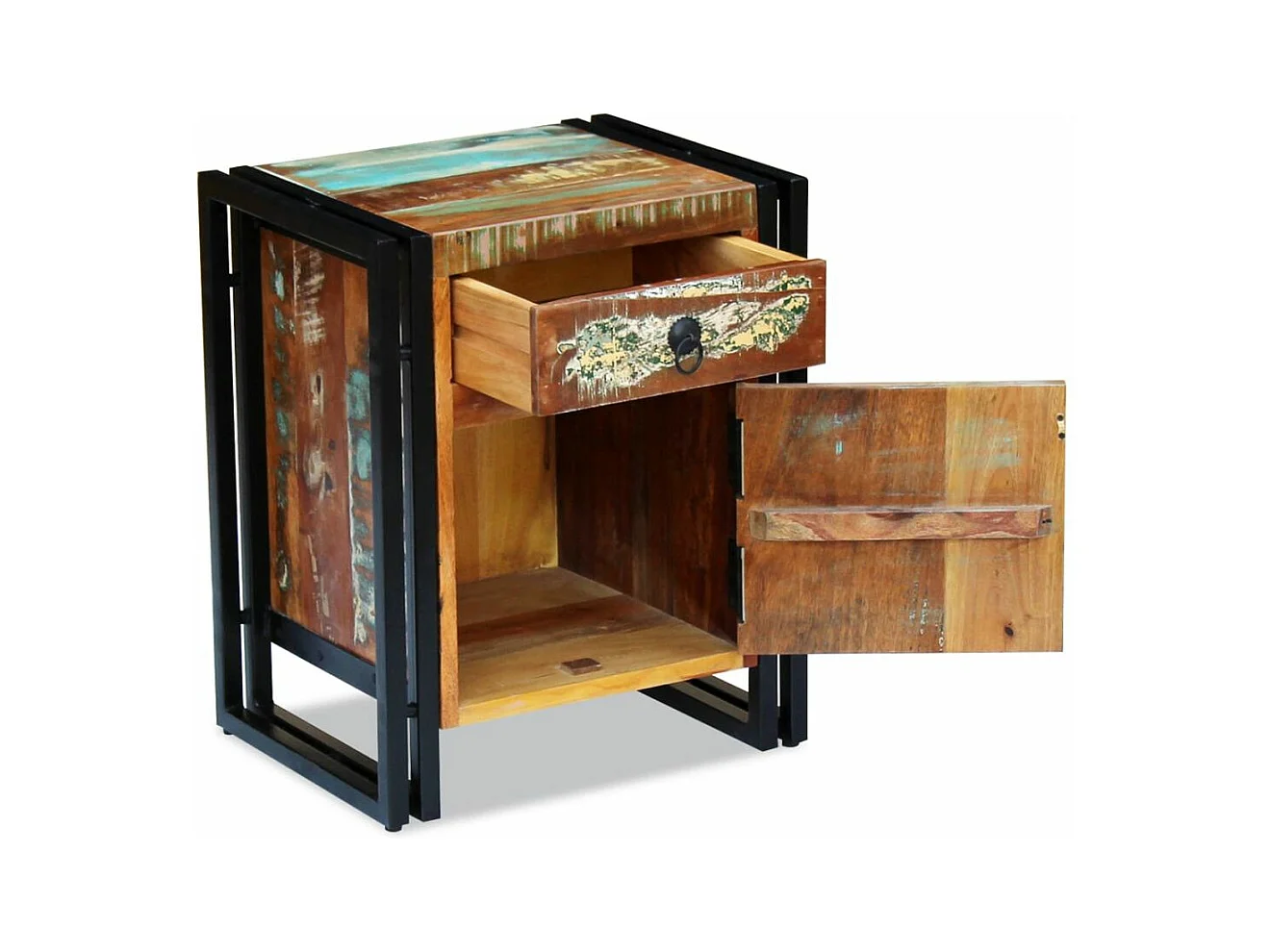 Table de nuit chevet bois marron 43 x 33 x 51 cm 1402010