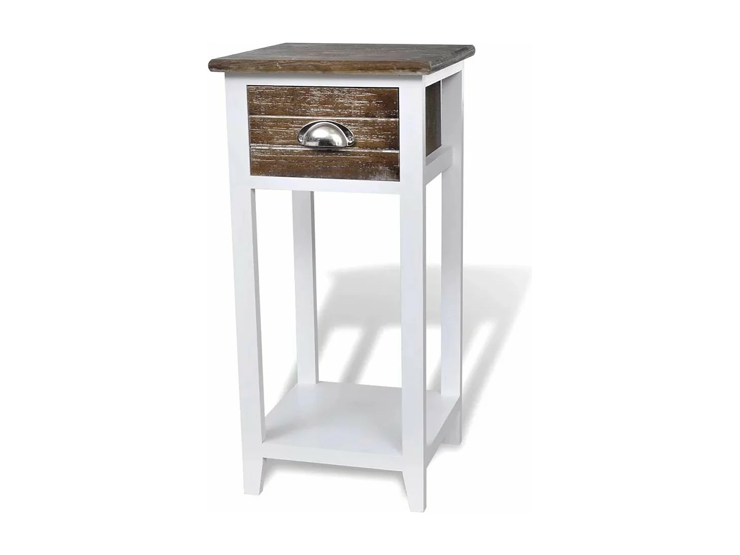 Table de nuit chevet blanche 30 x 30 x 63 cm 1402160