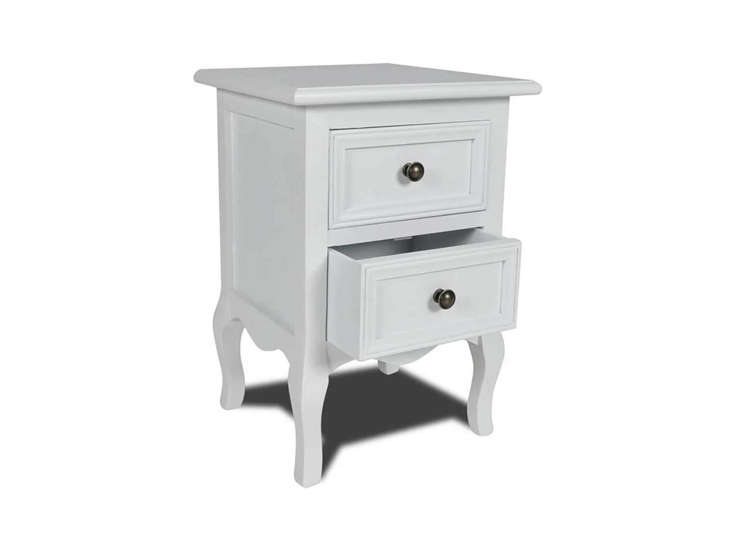 Table de nuit chevet effet bois blanche 34.5 x 30 x 49 cm 1402086