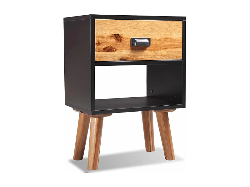 Table de nuit chevet bois marron 40 x 30 x 58 cm 1402134