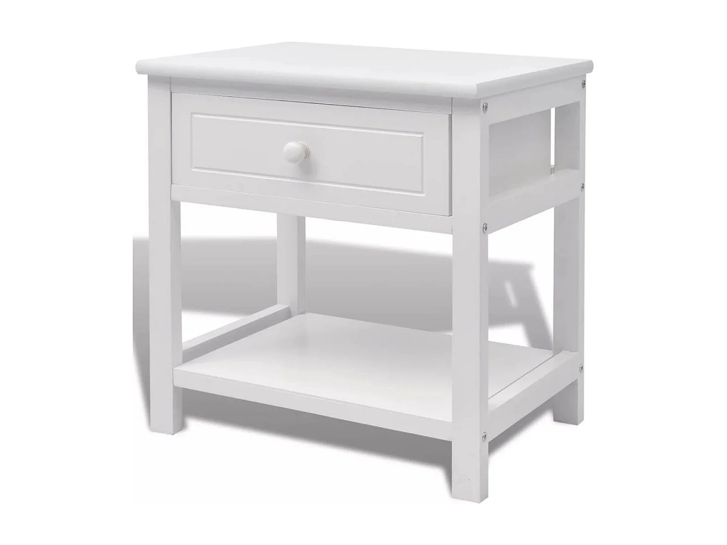 Table de nuit chevet bois blanche 40 x 29 x 42 cm 1402093