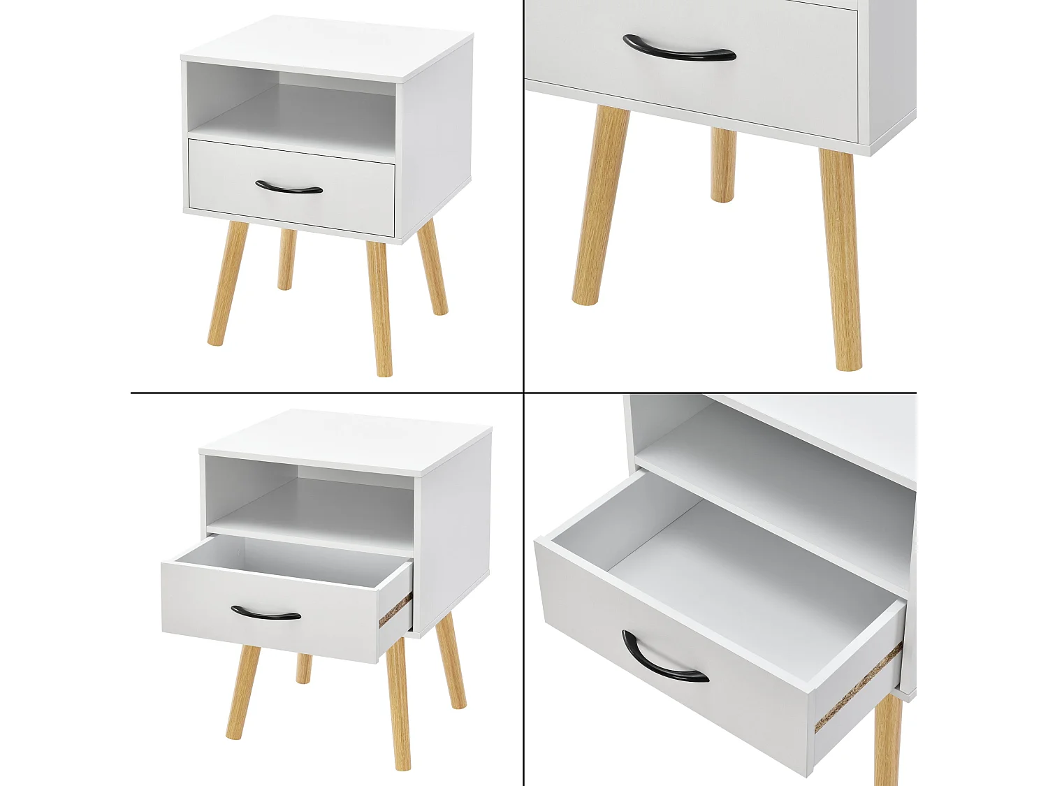 Table de chevet commode blanche 42 x 40 x 57 cm 03_0006227