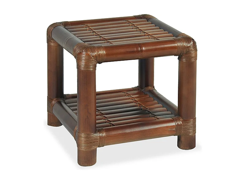 Table de nuit chevet bambou marron 40 x 40 x 40 cm 1402044