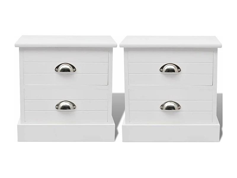 Comodino comodino cassettiera mobili camera da letto 2 pz bianco 1402097