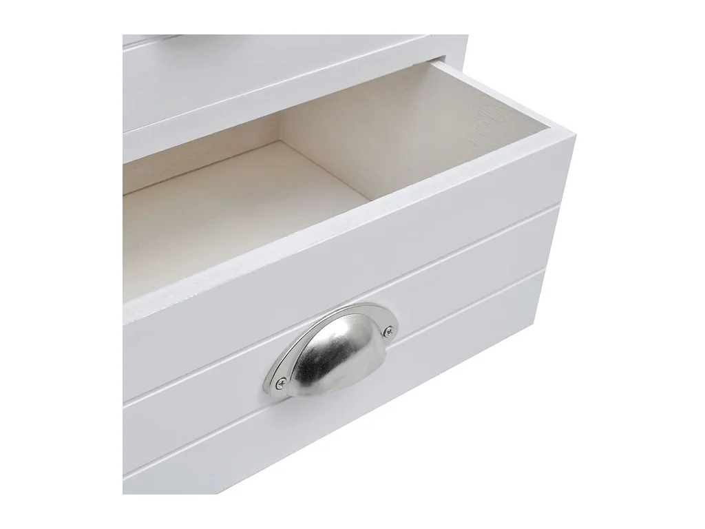 Mesita de noche cómoda muebles de dormitorio 2 piezas blanco 1402097