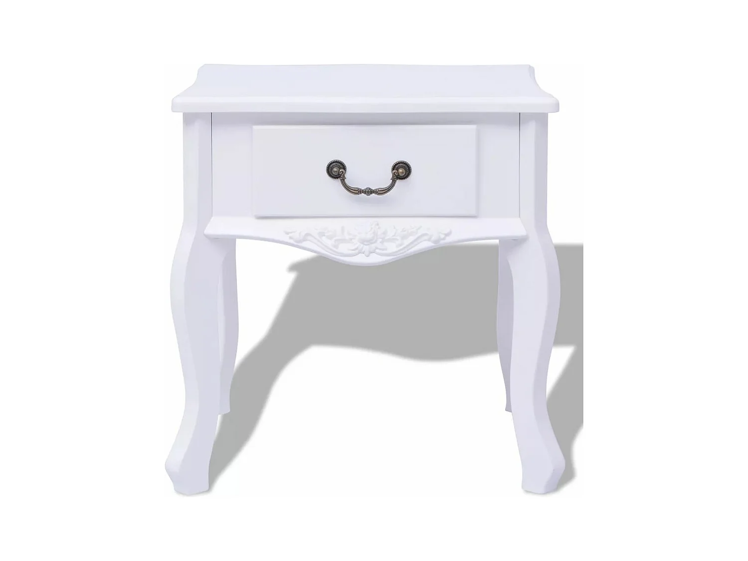 Mesita de noche cómoda armario muebles de dormitorio 2 piezas mdf blanco 1402181