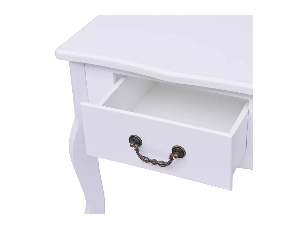 Mesita de noche cómoda armario muebles de dormitorio 2 piezas mdf blanco 1402181