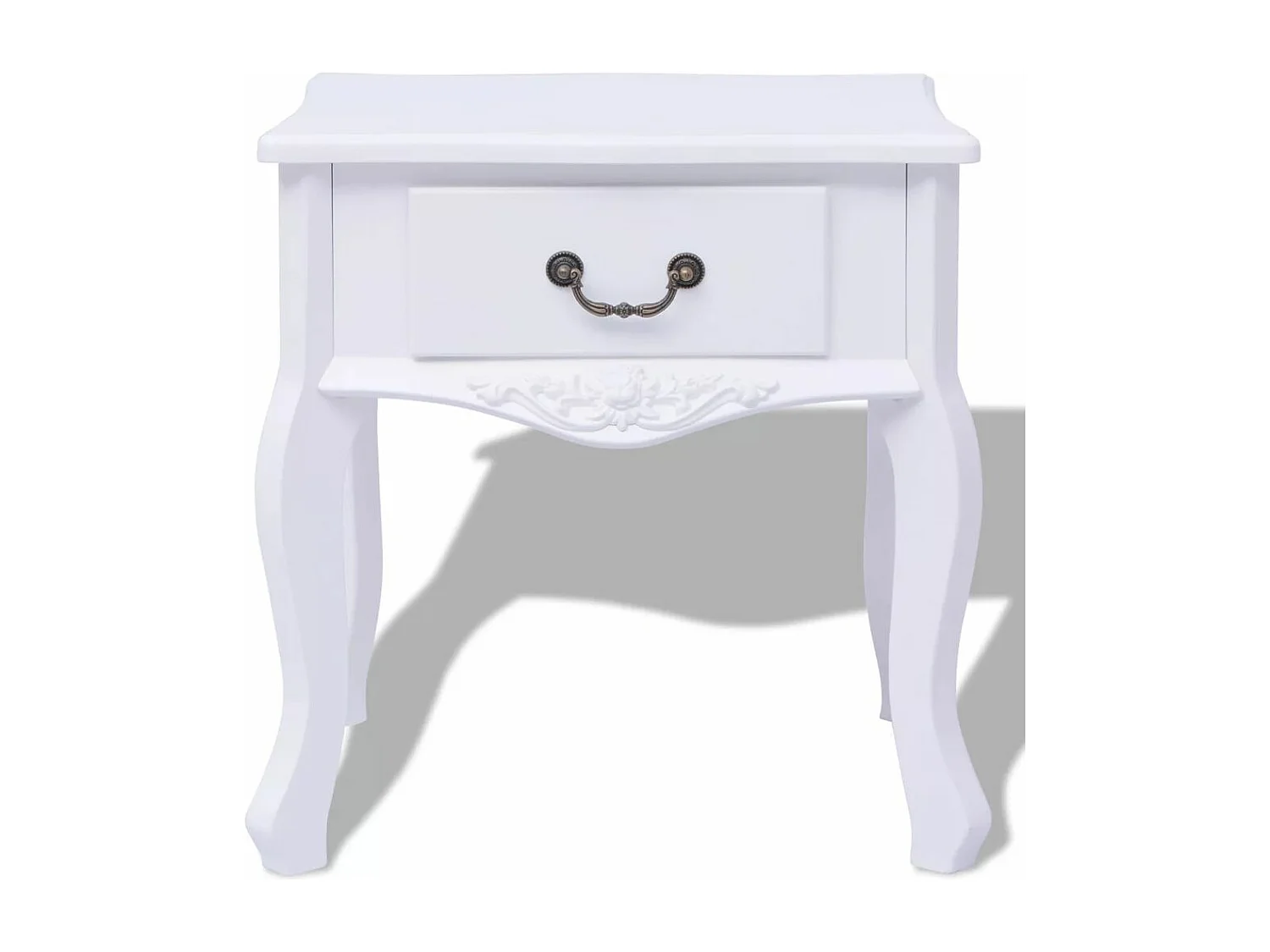 Mesita de noche cómoda armario muebles de dormitorio 2 piezas mdf blanco 1402181