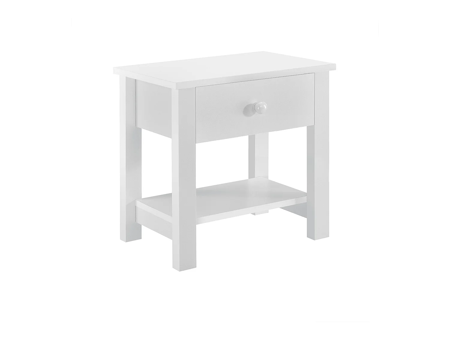 Table de chevet nuit effet bois blanche 40 x 29.7 x 41.5 cm 03_0004200