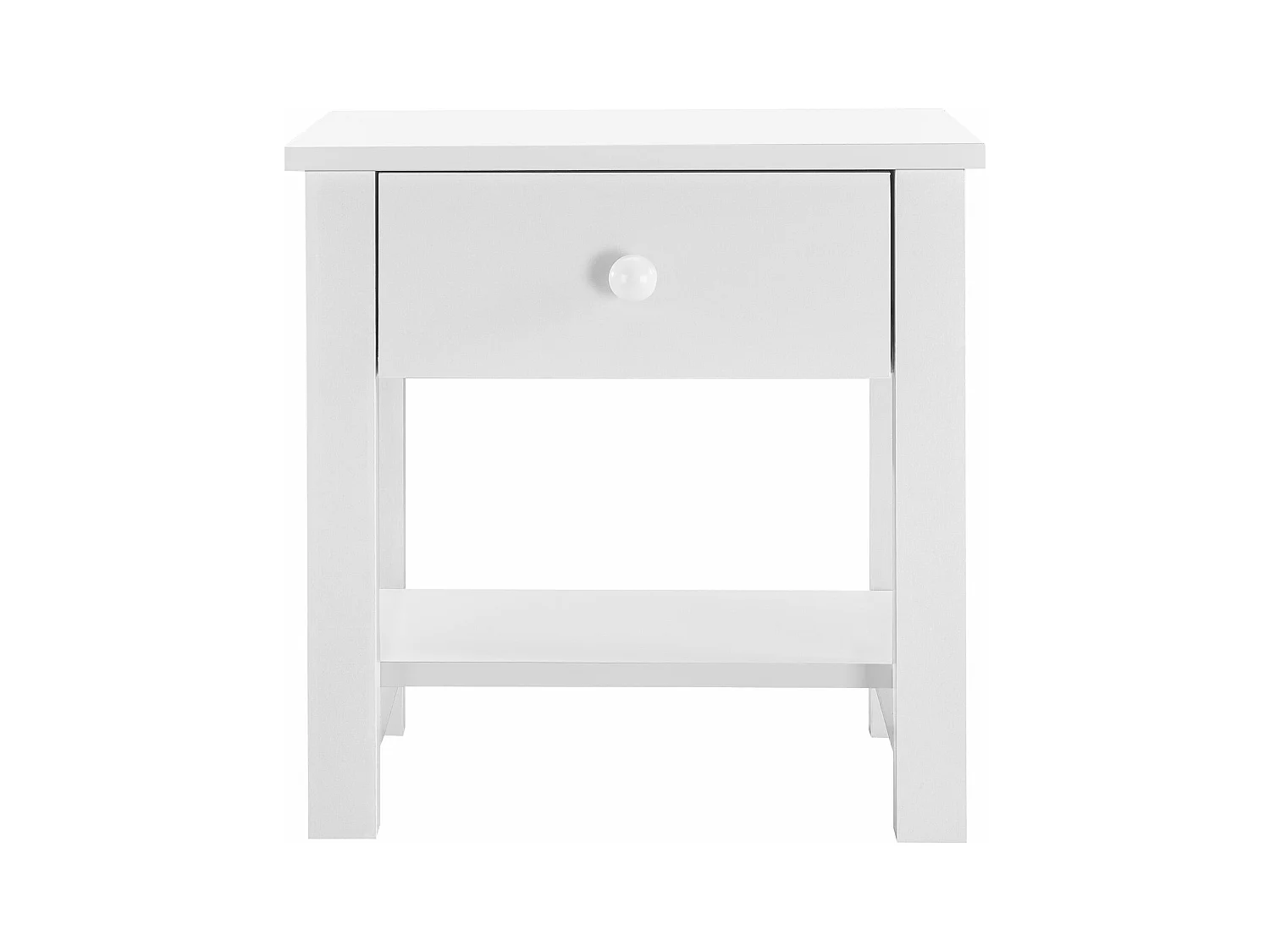 Table de chevet nuit effet bois blanche 40 x 29.7 x 41.5 cm 03_0004200